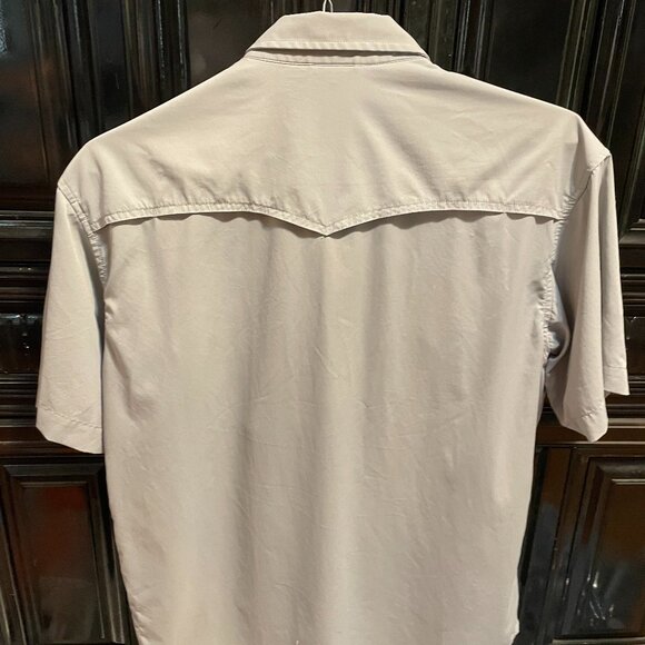 Poncho Mens M Light Gray Short Sleeve Shirt - Picture 4 of 4
